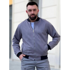 Замшевый бомбер мужской