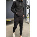 Черный мужской спортивный костюм с начесом Черный мужской спортивный костюм с начесом
