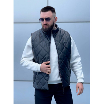 Кожаная жилетка мужская